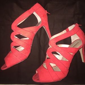 Style & Co. size 9 orange/coral heel